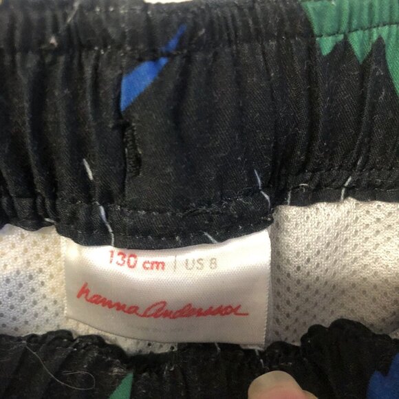 Hanna Andersson Size 130 8 Black Lightning Bolt Swim Trunks - Picture 3 of 7